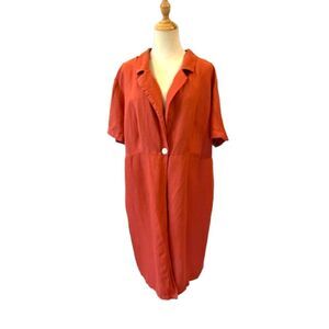 Positive Influence Vintage 80's Long Jacket Blazer Rose Pink-Red Duster